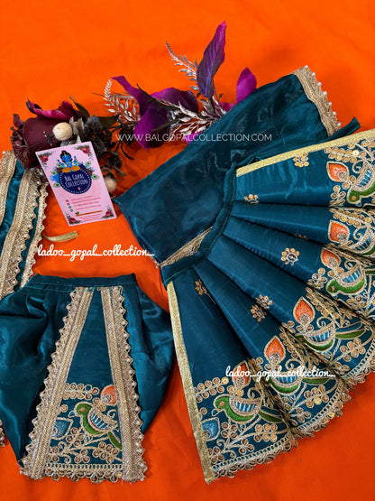 Peacock cone radha krishna poshak (RK set)