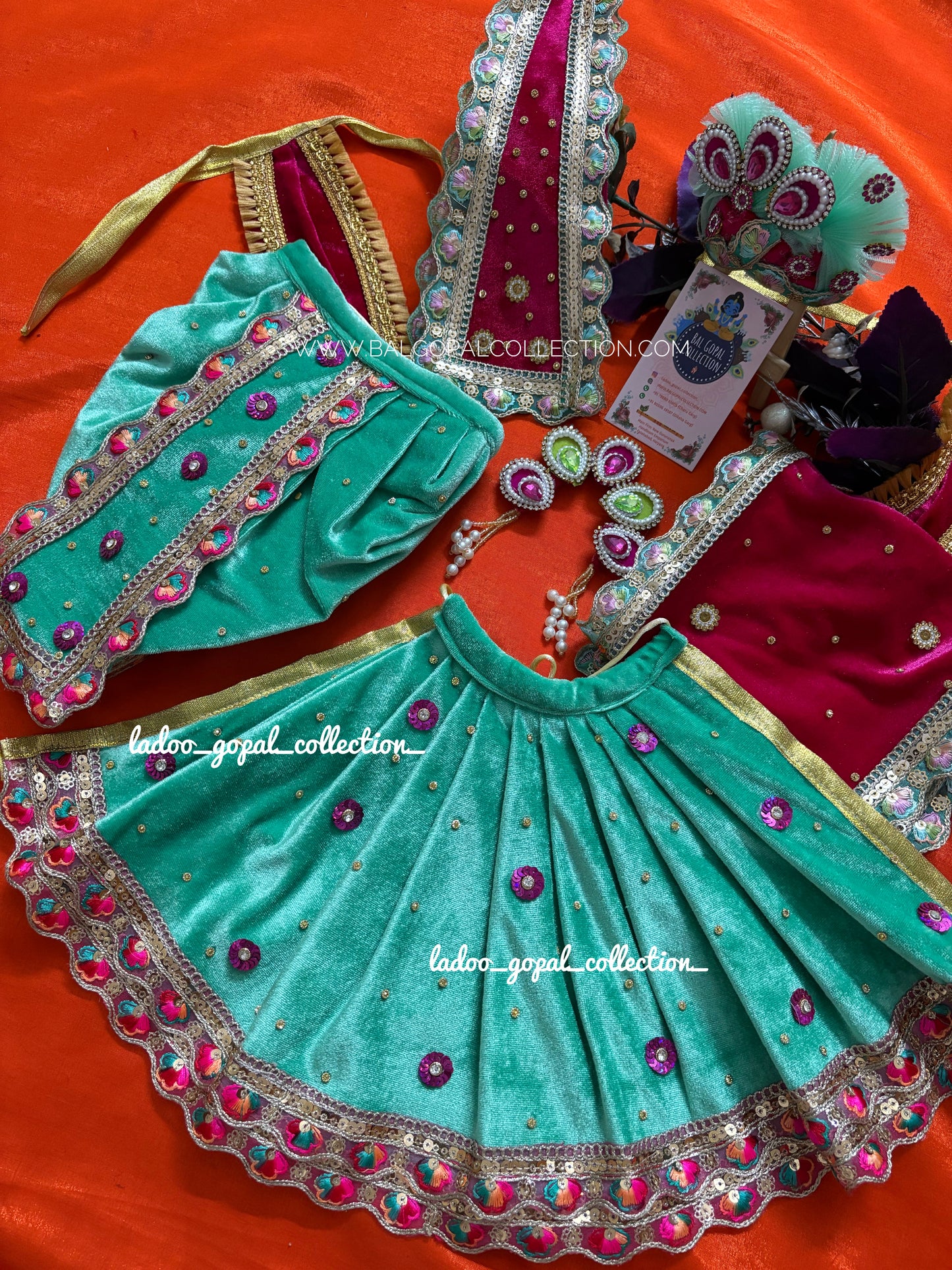 Velvet Radha-krishna Poshak (RK Set)