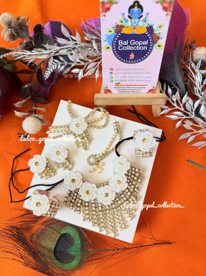 Handmade Flower pearl shringar for Radha rani