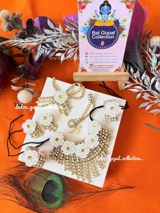 Handmade Flower pearl shringar for Radha rani