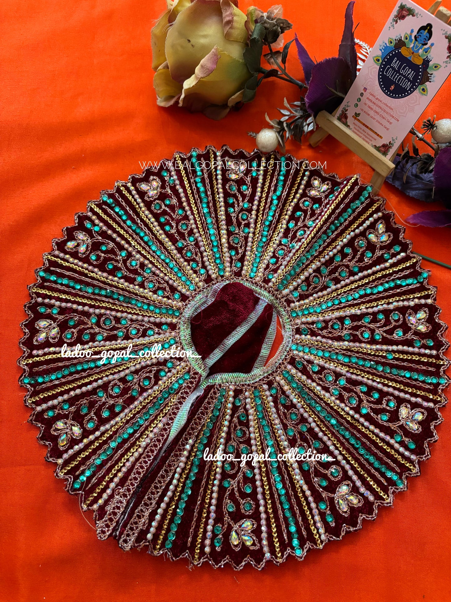 Heavy work velvet poshak size 5-6