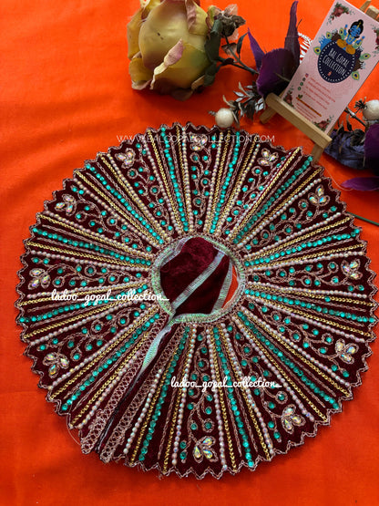 Heavy work velvet poshak size 5-6