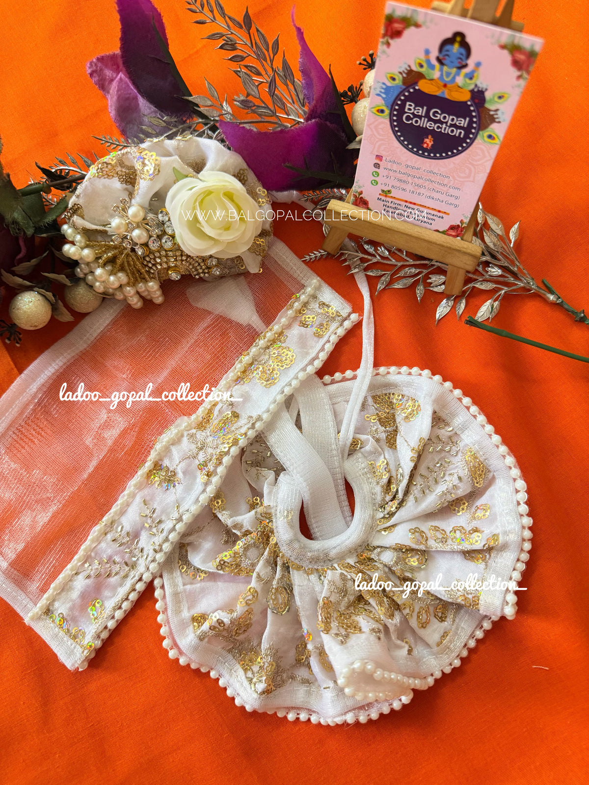 White poshak for laddu gopal/ radha rani ll Sharad purnima special