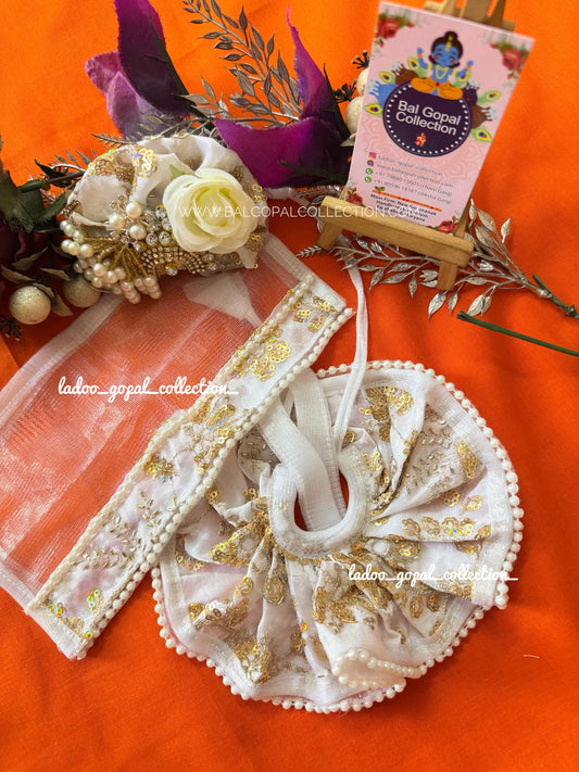White poshak for laddu gopal/ radha rani ll Sharad purnima special