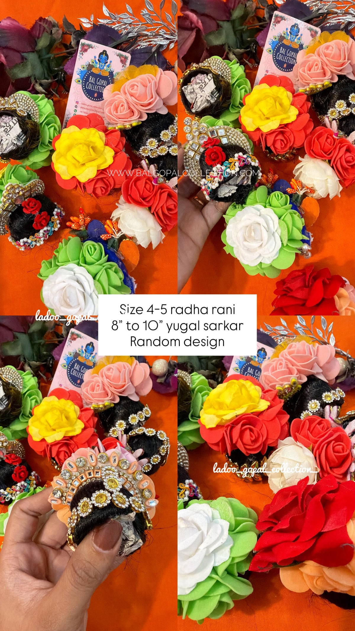 Premium juda for radha rani size 4-5