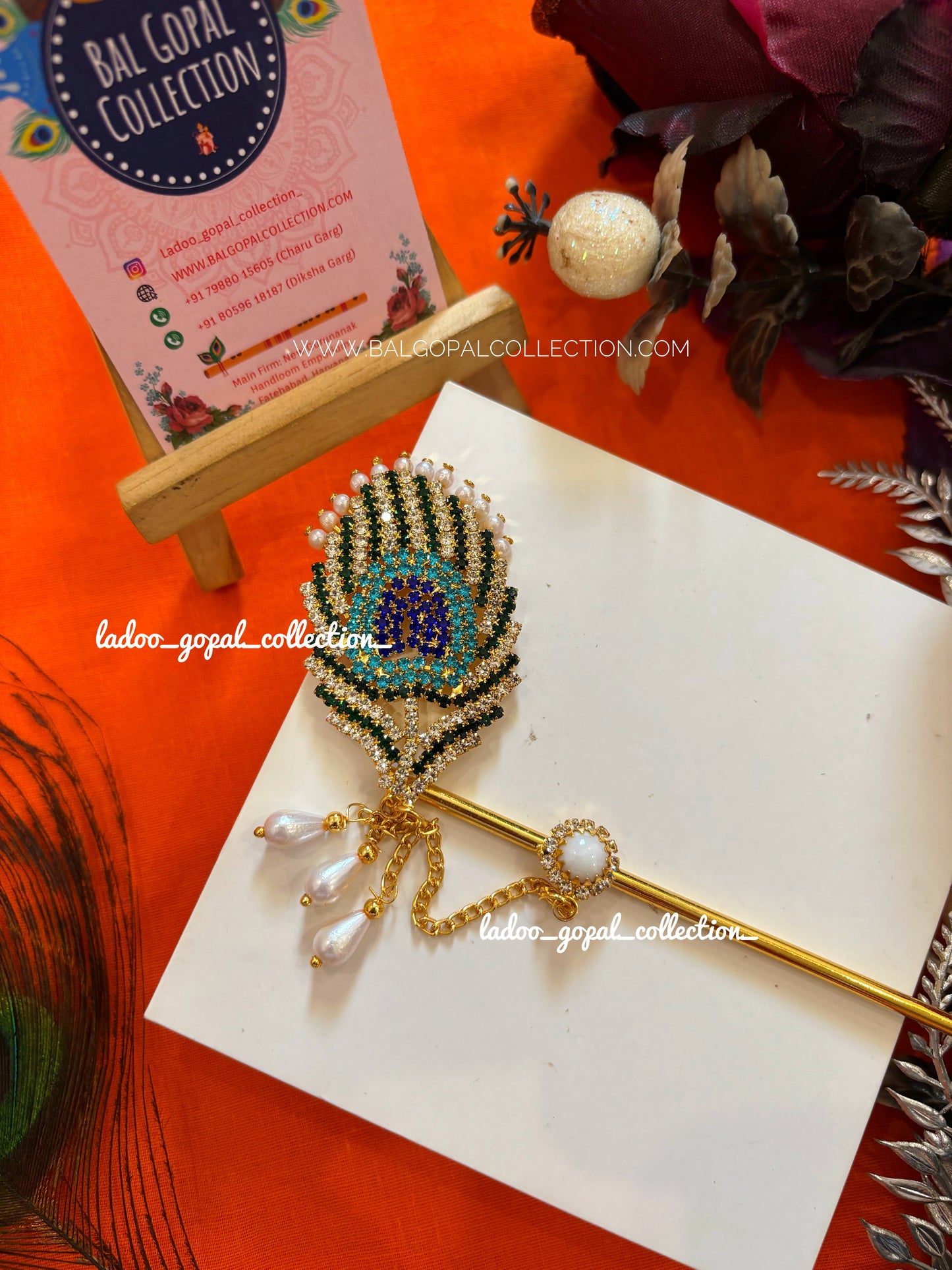 Exclusive Peacock heavy bansi for laddu gopal