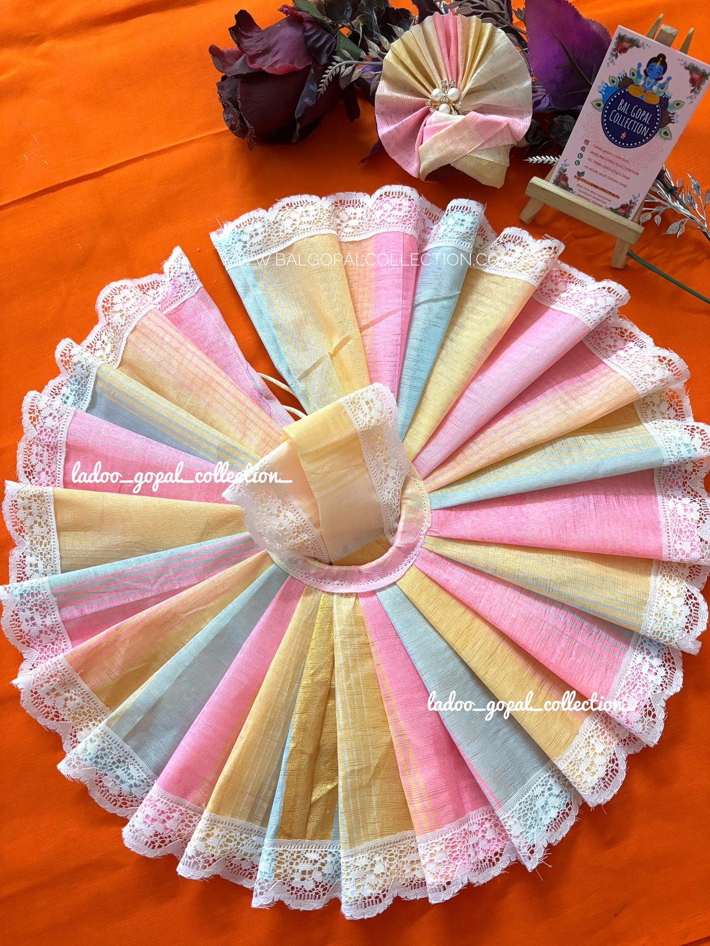 Pure cotton pastel poshak for laddu gopal