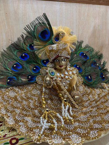 Swarn morpankhi poshak for laddu gopal