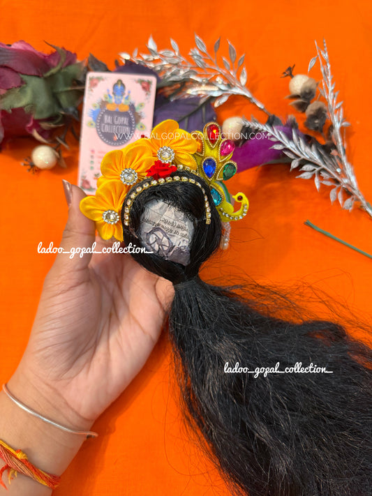 Heavy long kesh for radha rani size 5-6-7