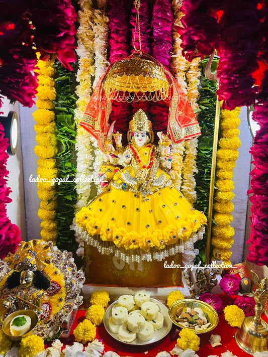 Premium yellow lehnga for mata rani