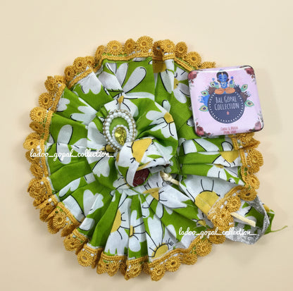 Pure cotton green poshak for laddu gopal