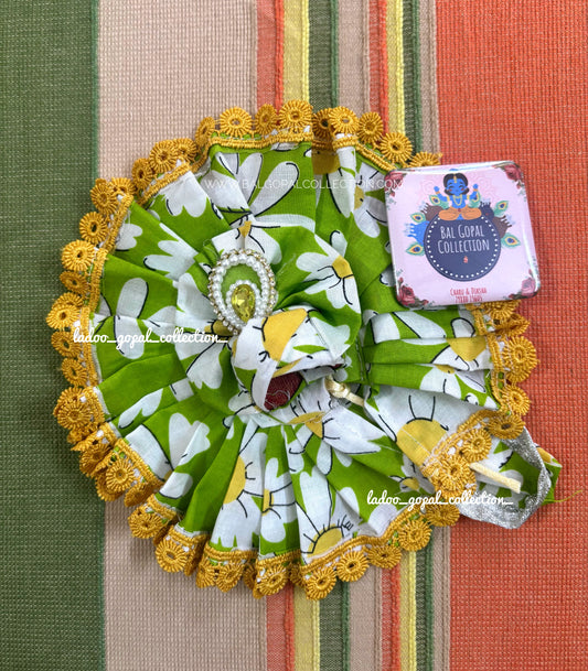 Pure cotton green poshak for laddu gopal