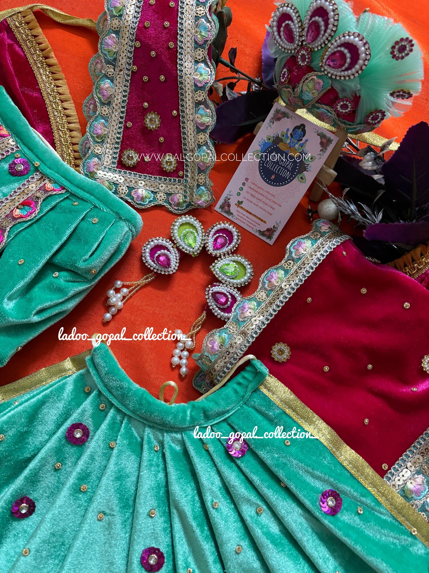 Velvet Radha-krishna Poshak (RK Set)