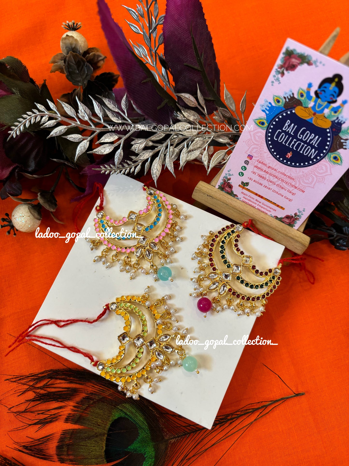 Heavy meenakari mala for laddu gopal