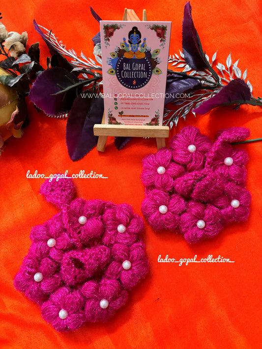 Woollen Flower poshak for laddu gopal size 0-1