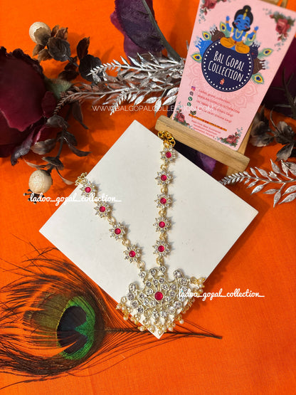 Long jadau mala for radha krishna