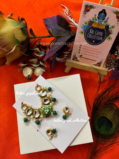 Heavy meenakari mala set for laddu gopal size 4-5-6