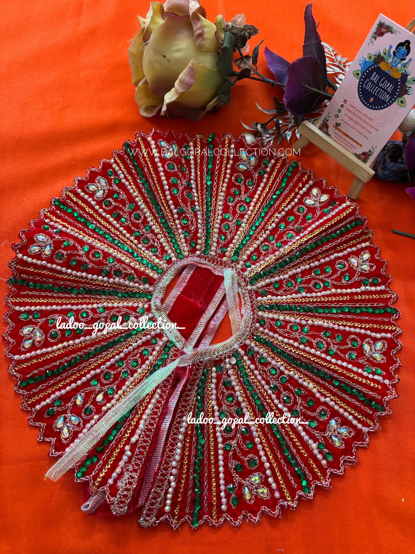 Heavy work velvet poshak size 5-6