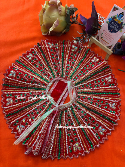 Heavy work velvet poshak size 5-6