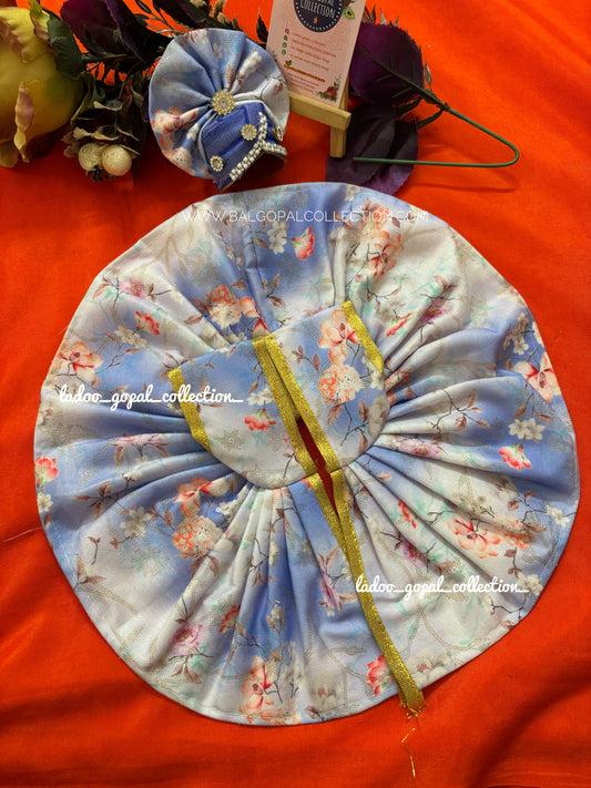 Cotton poshak with pagdi for laddu gopal size 6