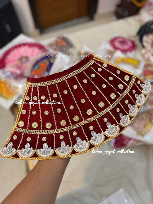Velvet lehnga for mata rani