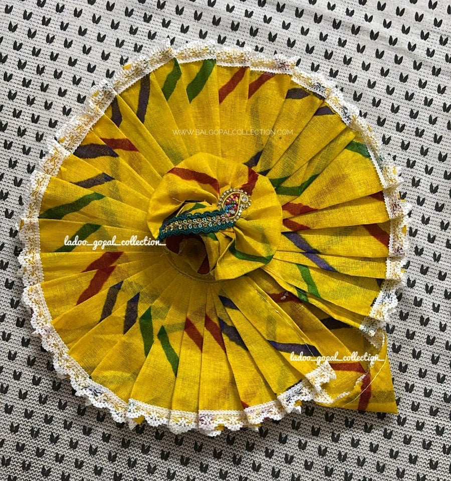 Pure cotton lehriya poshak for laddu gopal