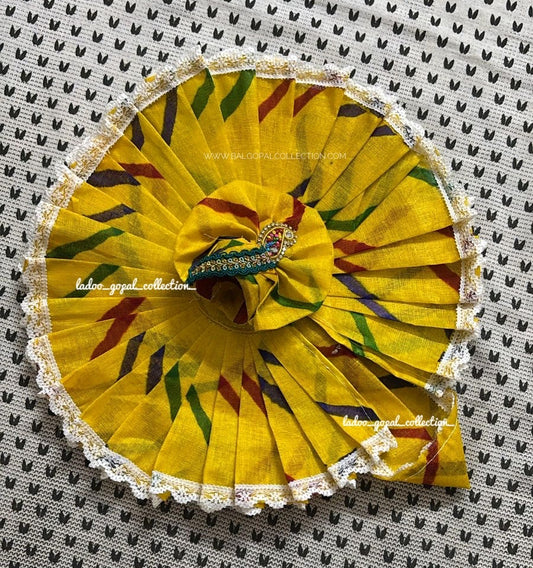 Pure cotton lehriya poshak for laddu gopal