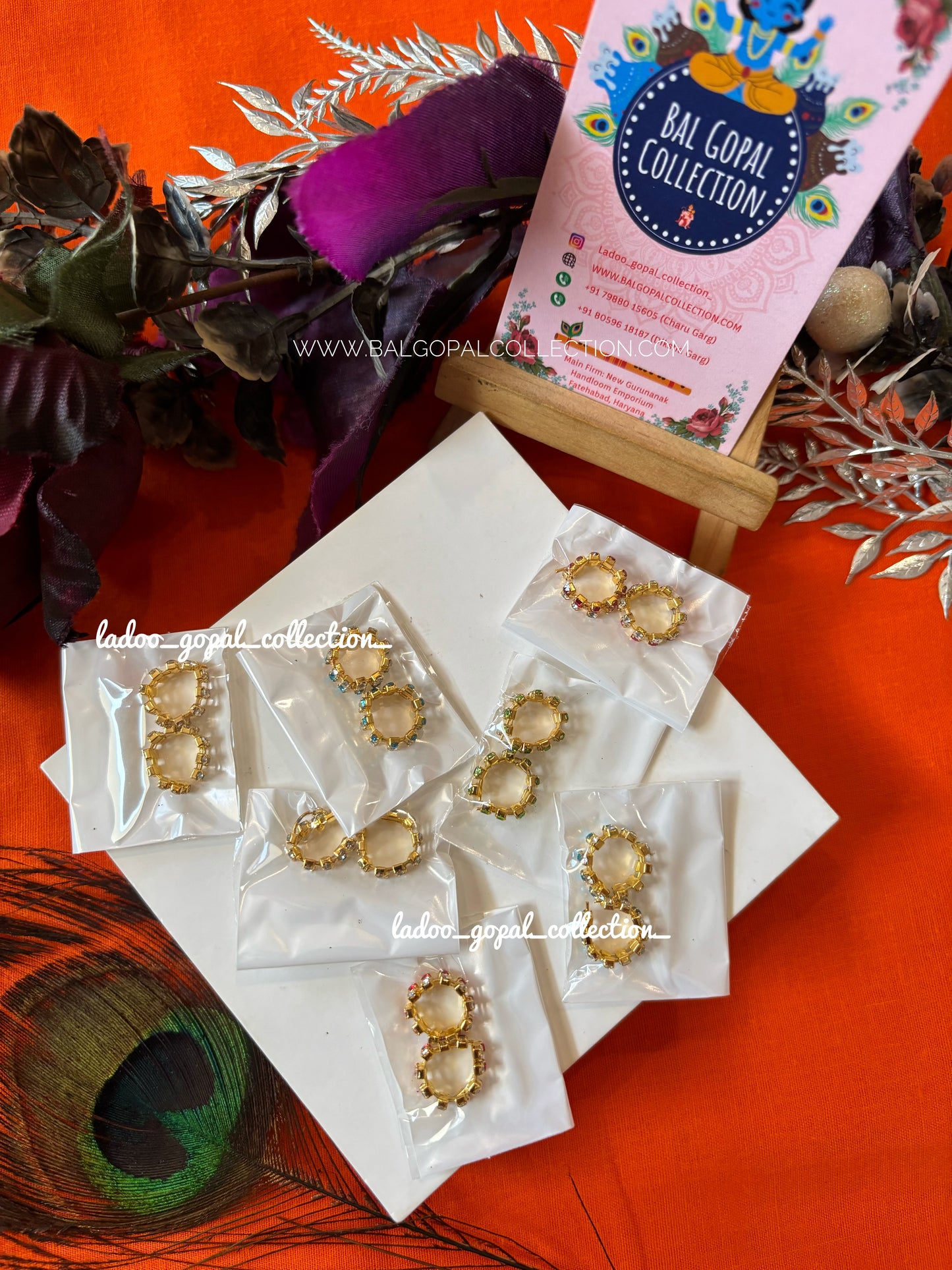 Stone bangles for laddu gopal size 0-1-2-3 (2 pair)