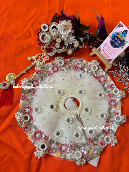 Heavy white poshak for laddu gopal