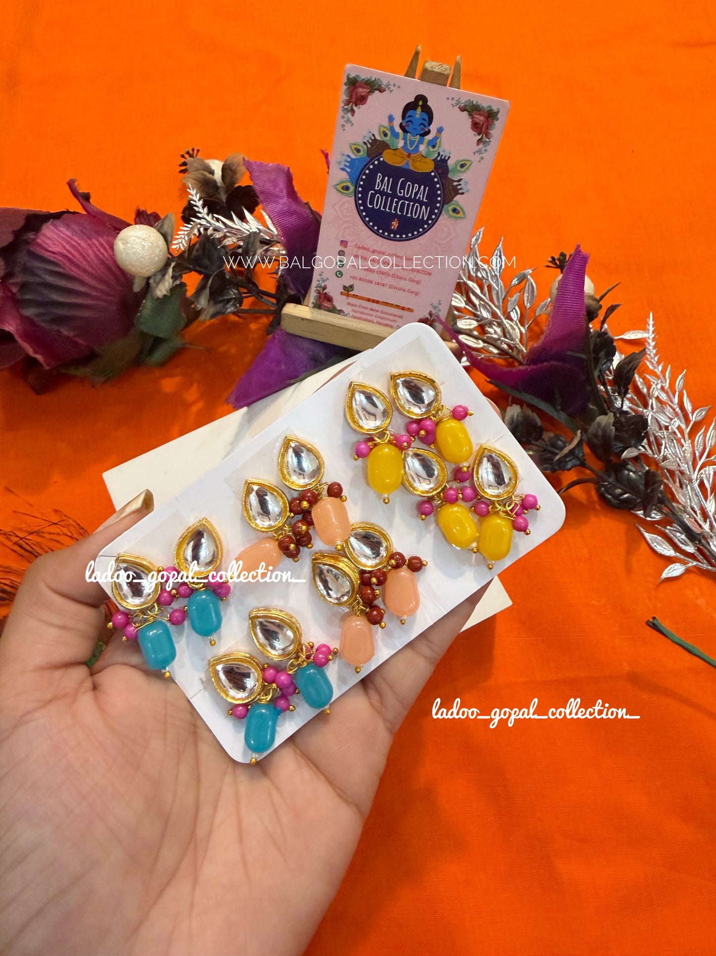 Heavy kundal for krishna ji/ radha rani