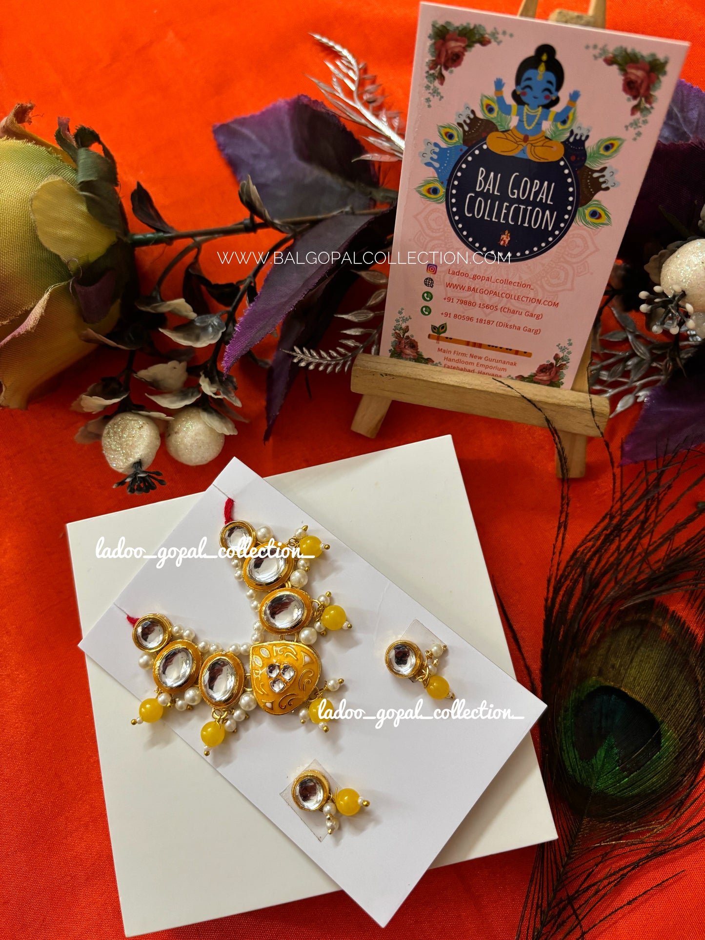 Heavy meenakari mala set for laddu gopal size 4-5-6