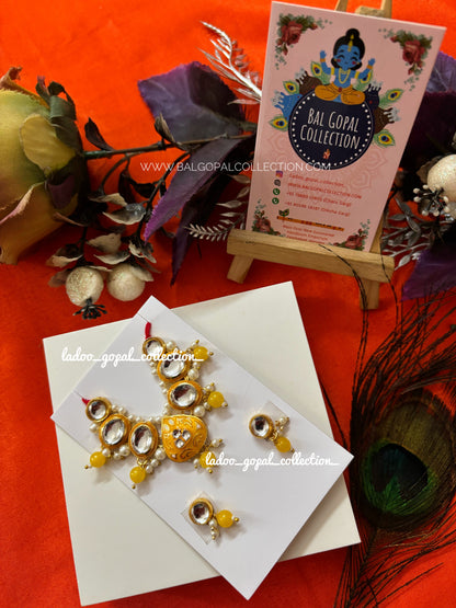 Heavy meenakari mala set for laddu gopal size 4-5-6