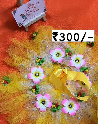 Yellow net poshak for laddu gopal