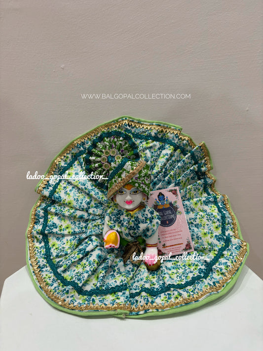Cotton poshak with pagdi for laddu gopal