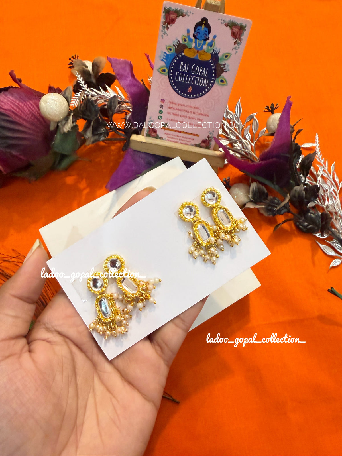 Jhumke for radha rani and krishna ji
