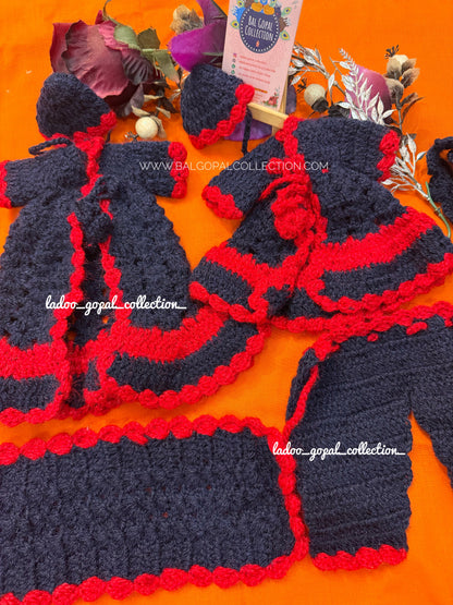 Premium woollen radha krishna poshak