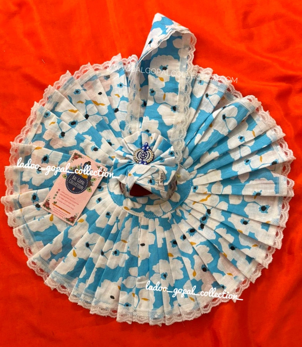 Pure cotton sky poshak for laddu gopal