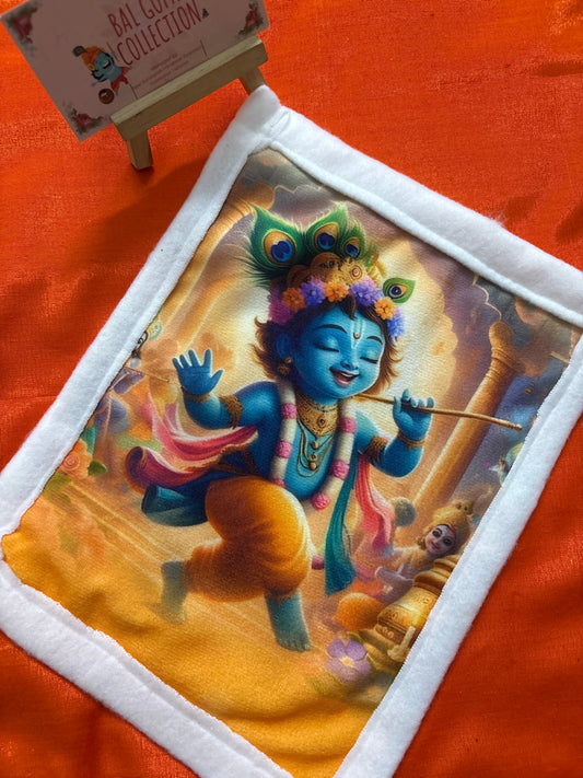 Krishna print winter blanket