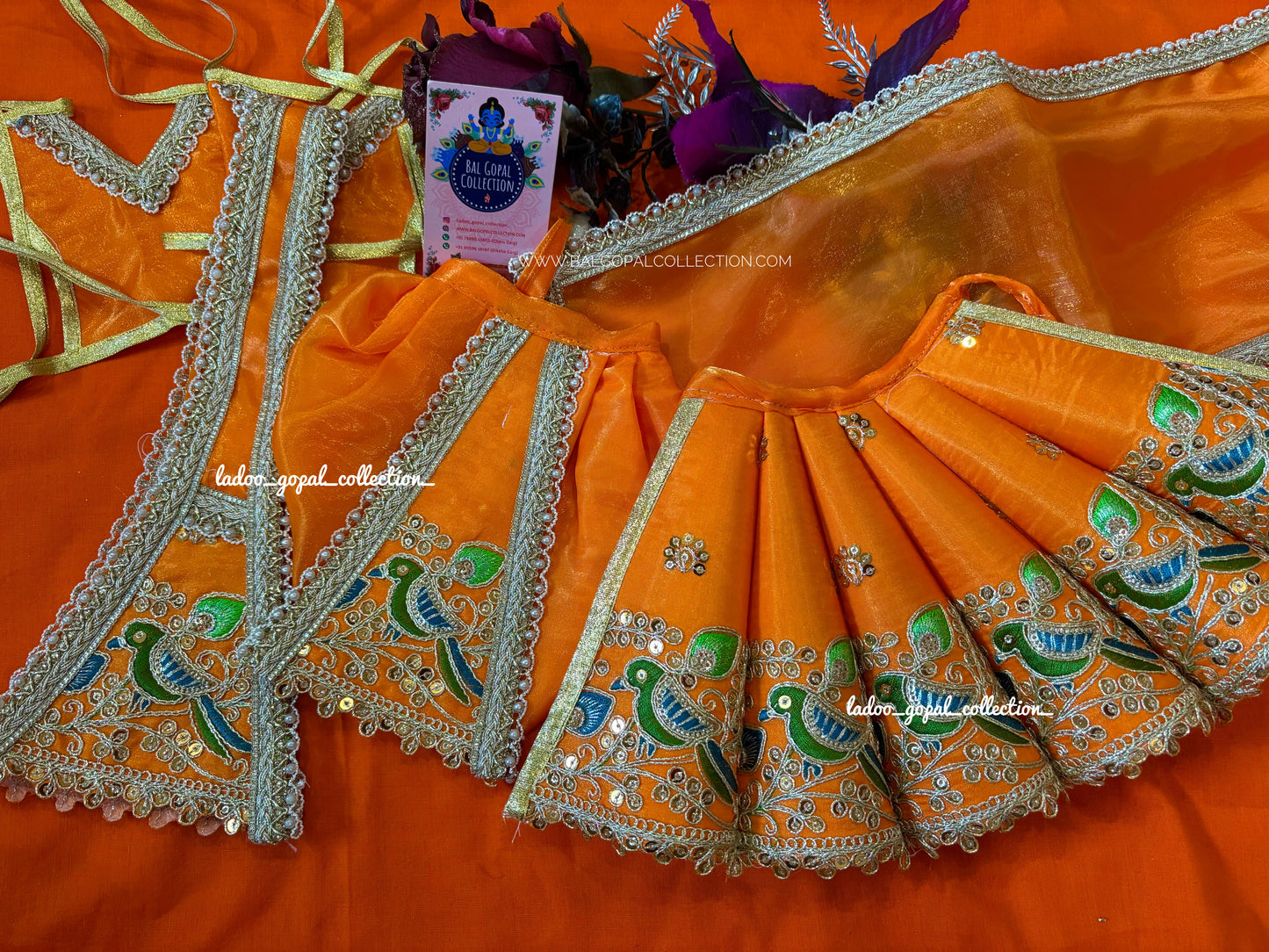 Peacock cone radha krishna poshak (RK set)