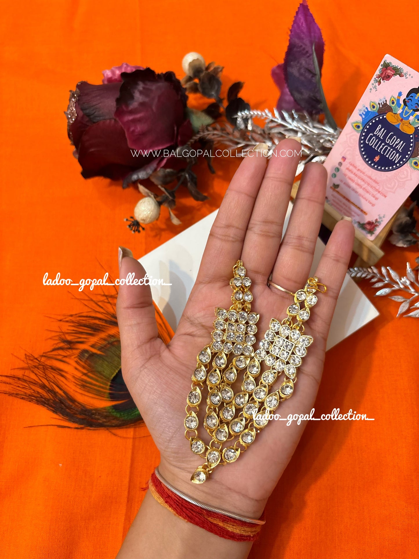 Long jadau mala for radha krishna
