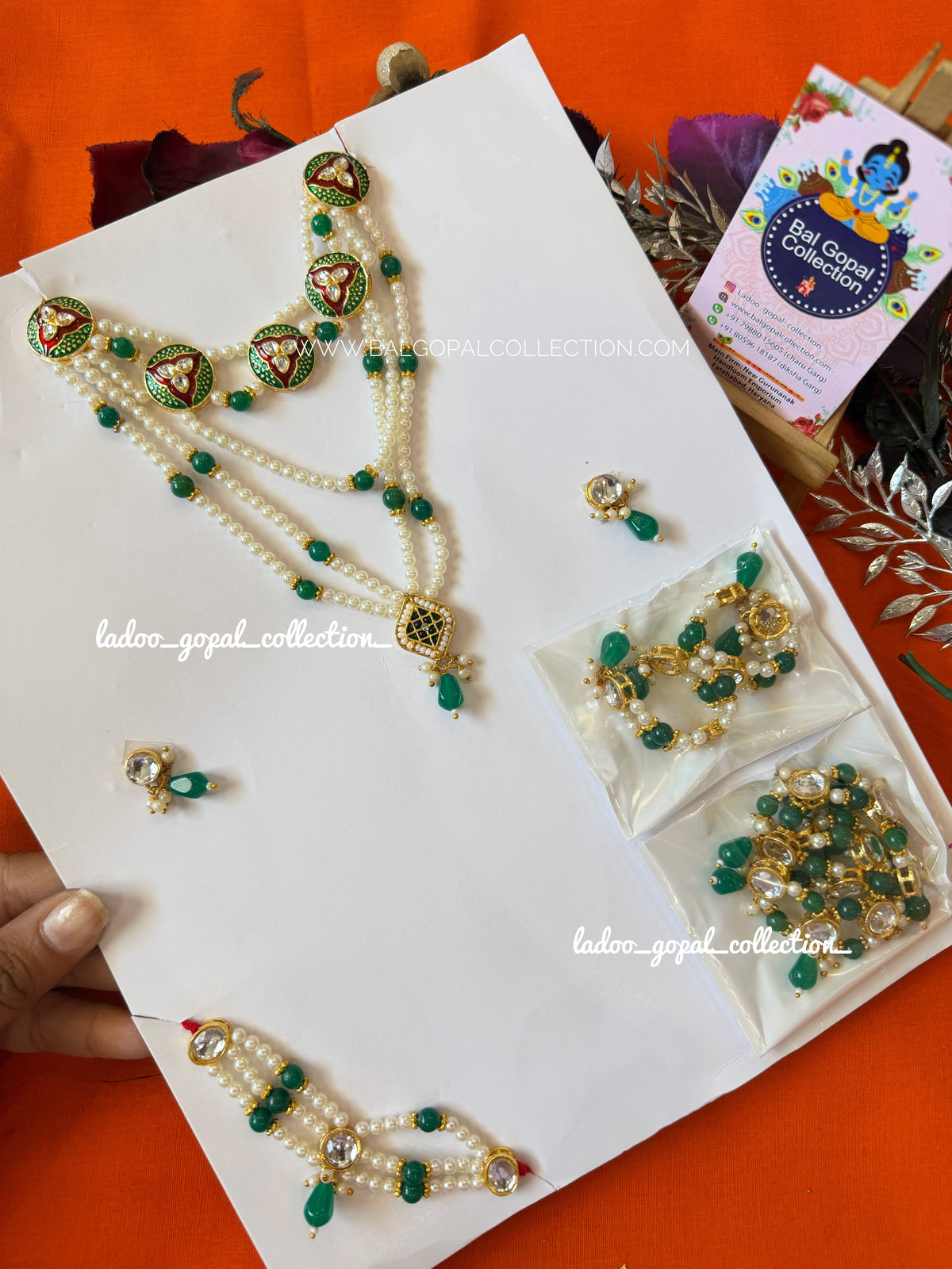 Heavy shringar set for radha krishna