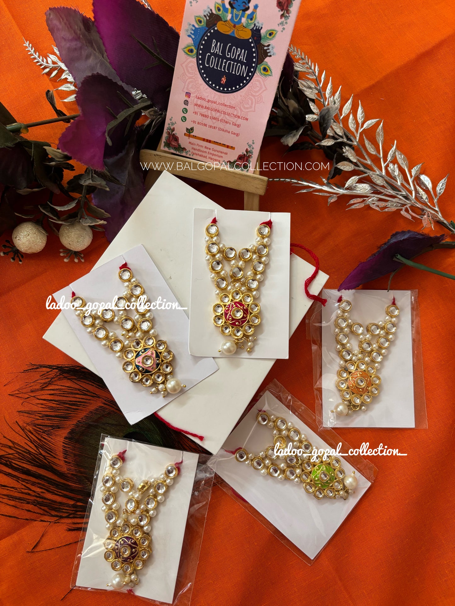 Kundan mala for laddu gopal size 4-5