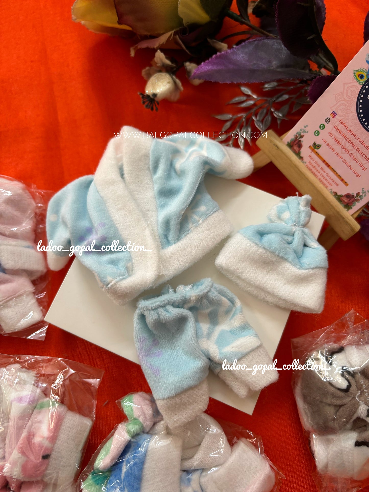 Winter night suit for laddu gopal (2 pcs)