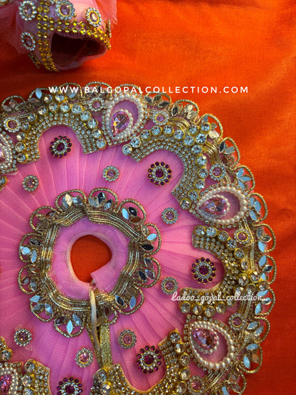 Heavy pink poshak for laddu gopal