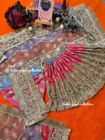 Heavy Radha krishna poshak (7 inches)
