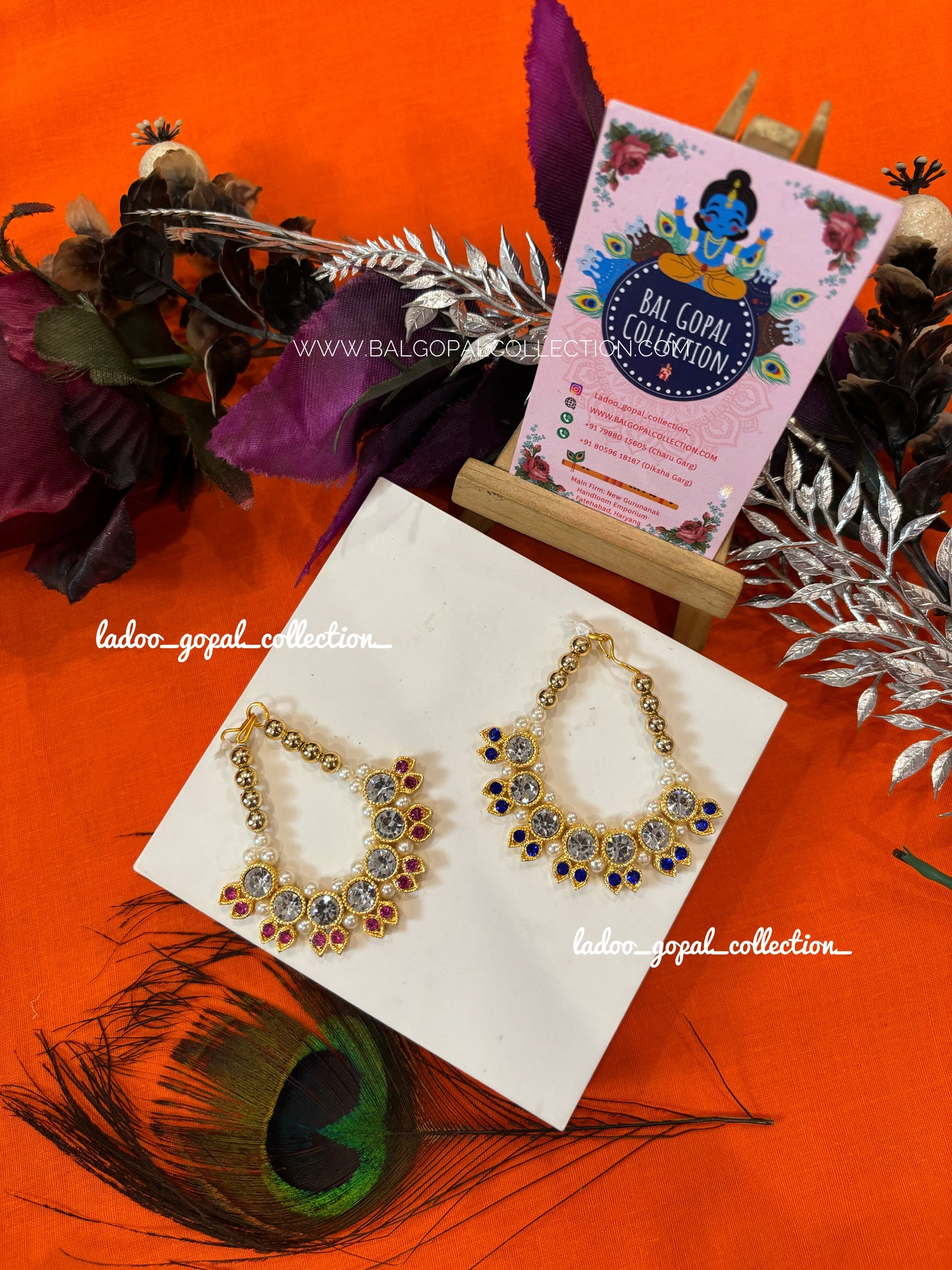 Heavy kundan mala for laddu gopal size 4-5-6