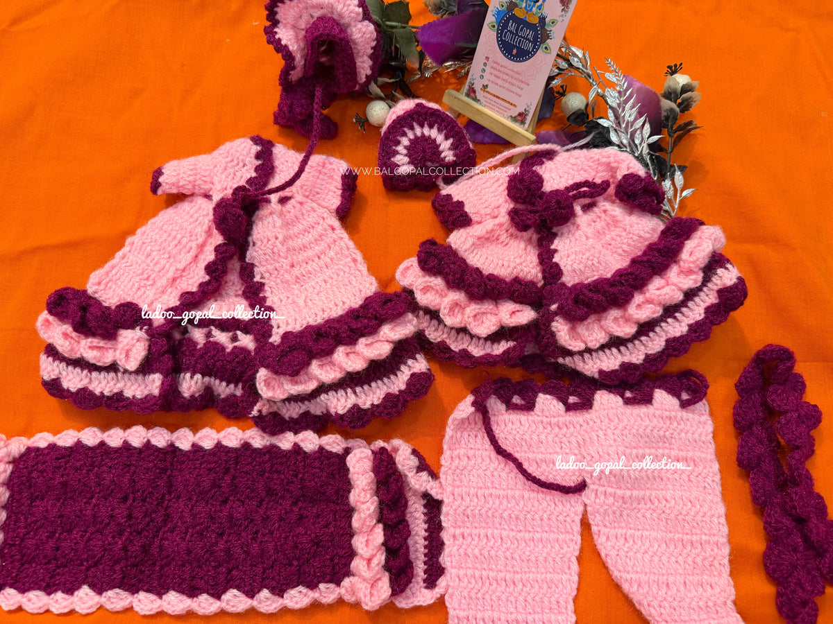 Premium woollen radha krishna poshak
