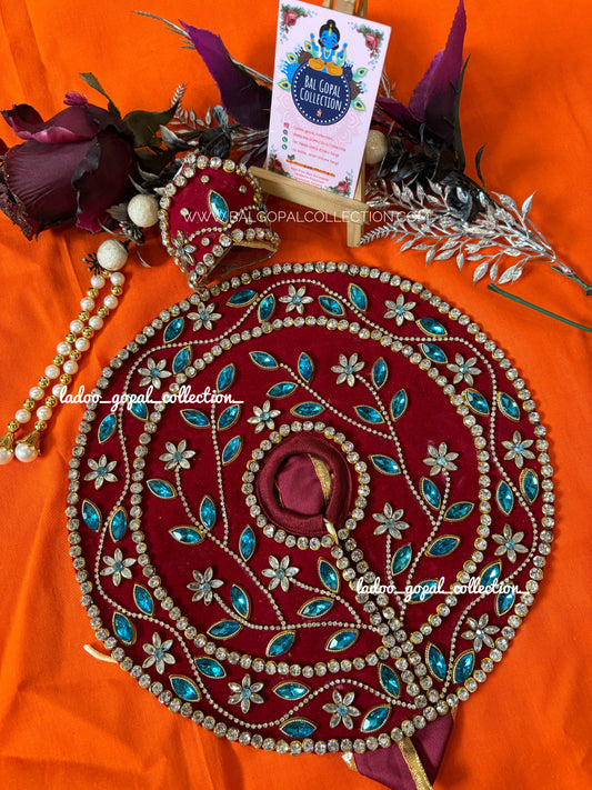 Heavy kundan poshak for laddu gopal