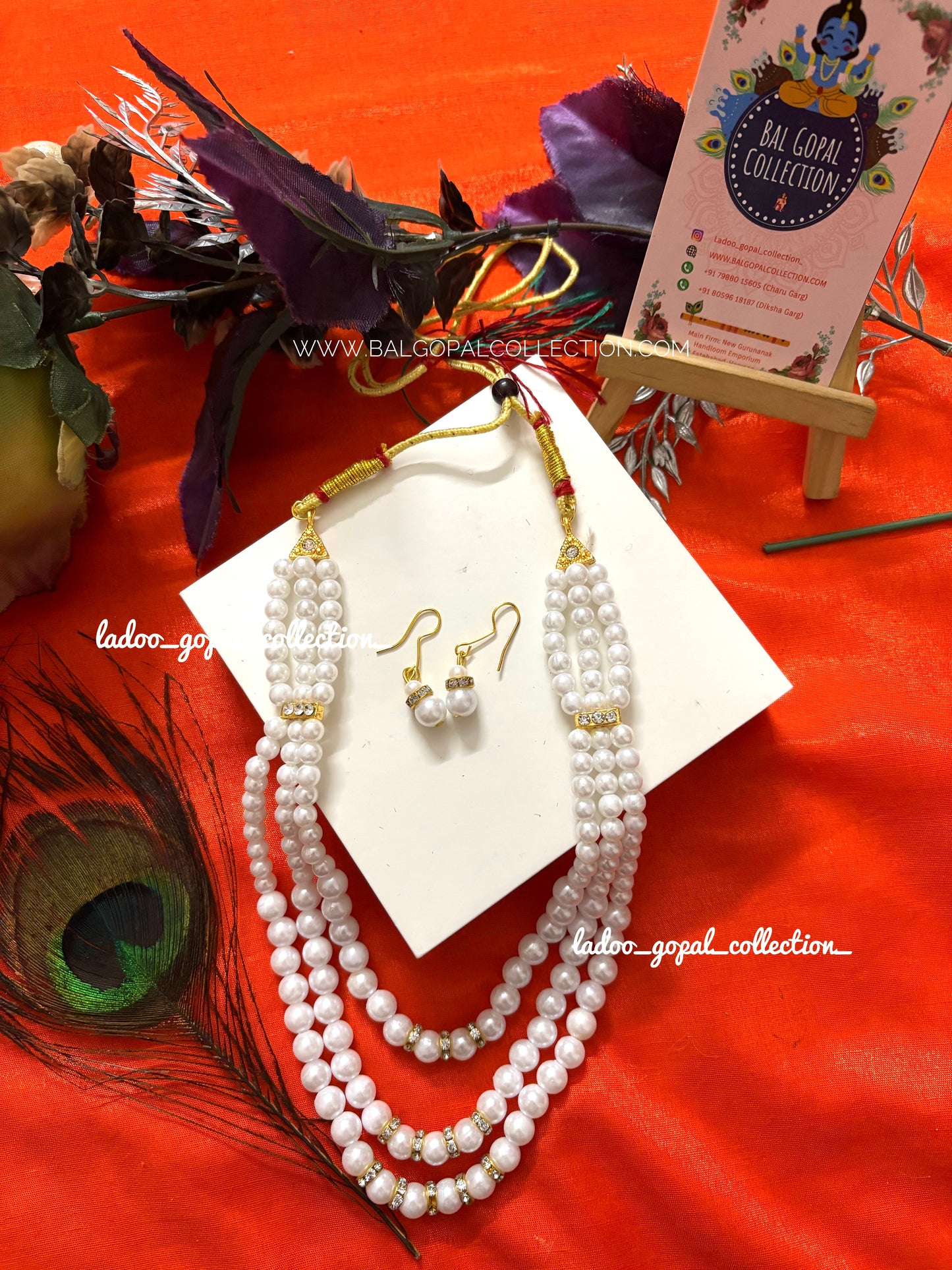 Heavy moti mala for radha krishna