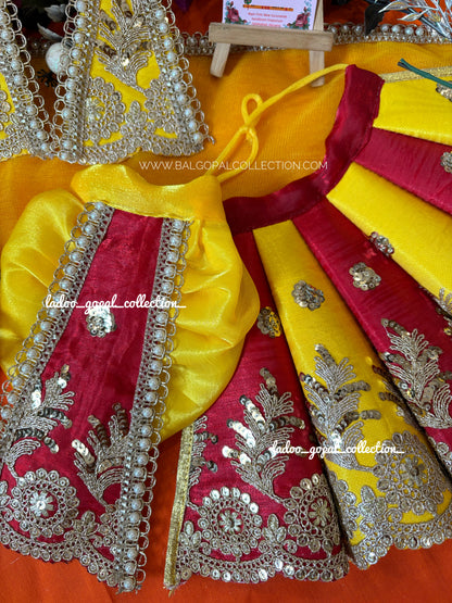 Premium Radha Krishna cone poshak (RK set)